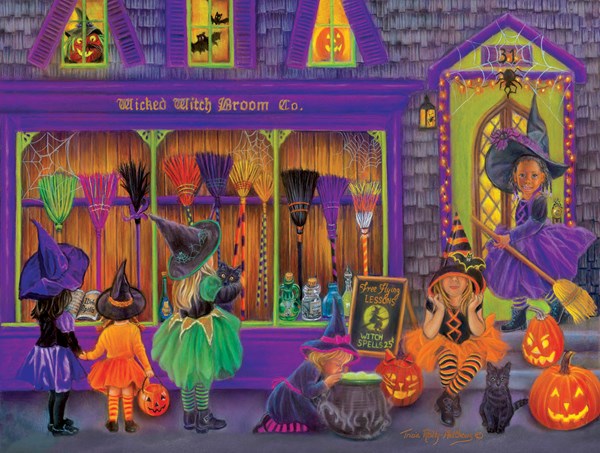SunsOut (35970) - Tricia Reilly-Matthews: "Witch Broom Shop" - 300 piezas