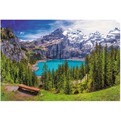 Trefl (26166) - "Lake Oeschinen, Alps, Switzerland" - 1500 piezas