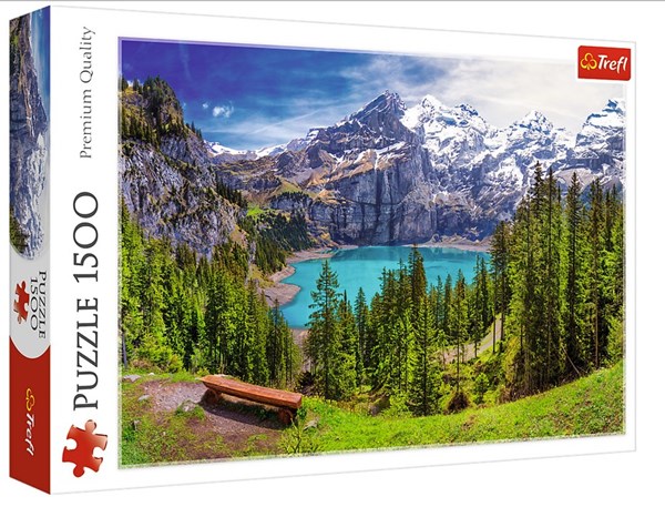 Trefl (26166) - "Lake Oeschinen, Alps, Switzerland" - 1500 piezas