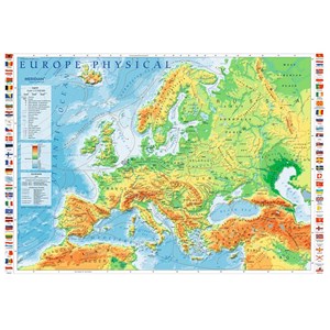 Trefl (10605) - "Europe Physical Map" - 1000 piezas