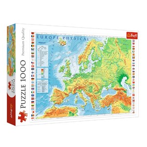 Trefl (10605) - "Europe Physical Map" - 1000 piezas