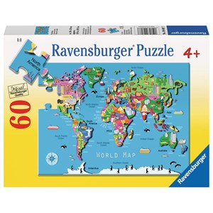 Ravensburger (09607) - "World Map" - 60 piezas