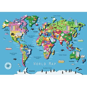 Ravensburger (09607) - "World Map" - 60 piezas