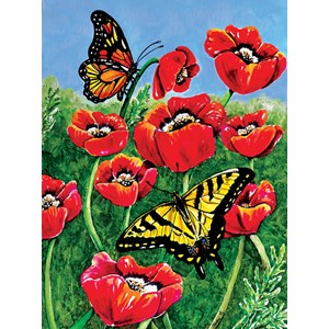 SunsOut (71455) - Charlsie Kelly: "Monarch and Swallowtails" - 1000 piezas