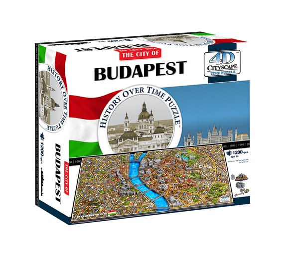 4D Cityscape (40088) - "4D Budapest" - 1200 piezas