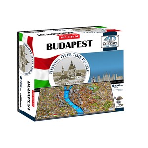 4D Cityscape (40088) - "4D Budapest" - 1200 piezas