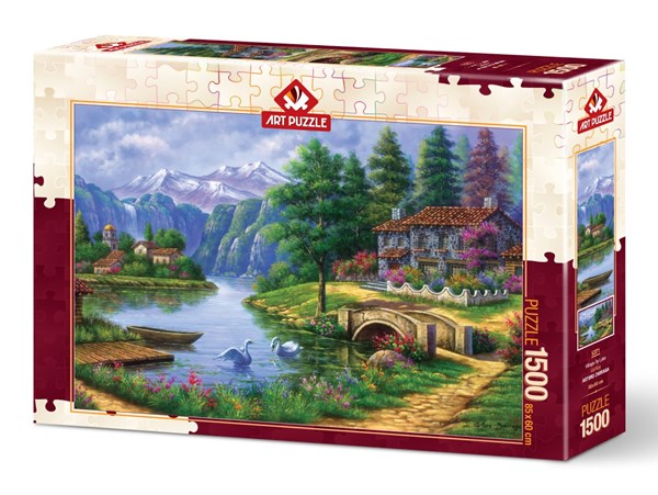 Art Puzzle (5371) - "Lake Village" - 1500 piezas