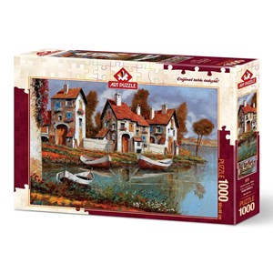 Art Puzzle (4232) - "Case a Cerchio, Italy" - 1000 piezas