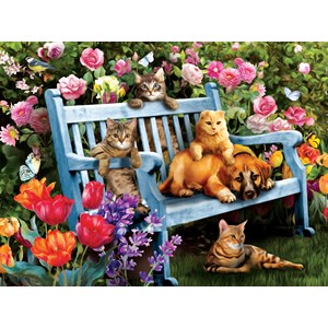 SunsOut (28871) - Tom Wood: "Hanging Out in the Garden" - 300 piezas