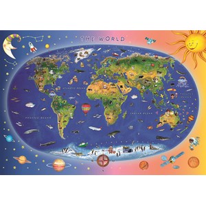 Dino (47213) - "World Map for Kids" - 300 piezas