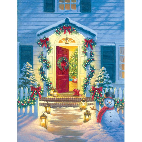 SunsOut (55942) - Corbert Gauthier: "Christmas Porch" - 500 piezas