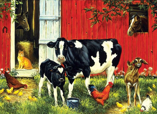SunsOut (52624) - Linda Picken: "Old MacDonald's Farm" - 500 piezas