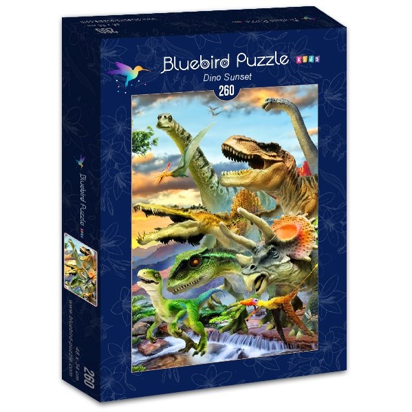 Bluebird Puzzle (70374) - Howard Robinson: "Dino Sunset" - 260 piezas