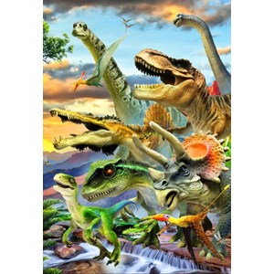 Bluebird Puzzle (70374) - Howard Robinson: "Dino Sunset" - 260 piezas