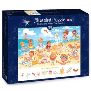 Bluebird Puzzle (70351) - Lyudmyla Kharlamova: "Search and Find, The Beach" - 100 piezas