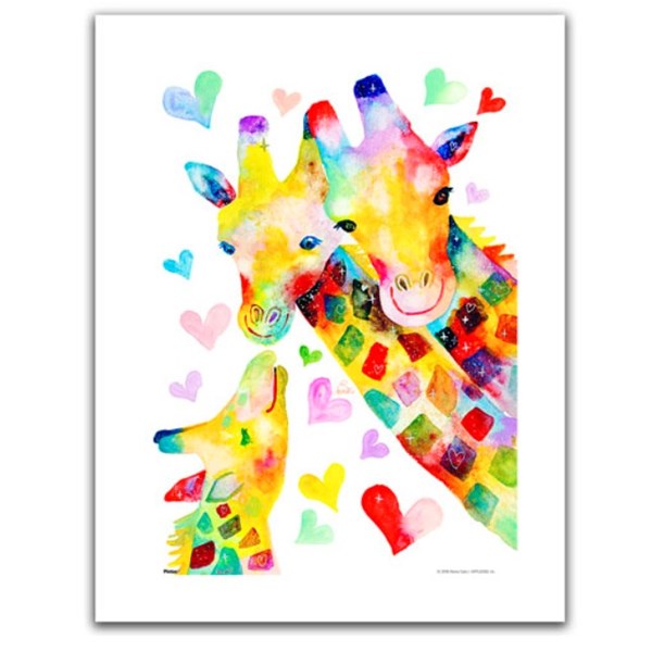 Pintoo (h2092) - Reina Sato: "Giraffe Family" - 300 piezas