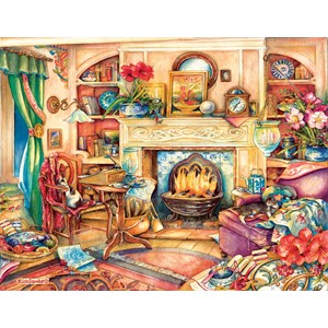 SunsOut (23447) - Kim Jacobs: "Fireside Embroidery" - 1000 piezas