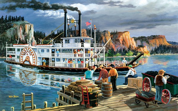 SunsOut (39521) - Ken Zylla: "Riverboat" - 300 piezas
