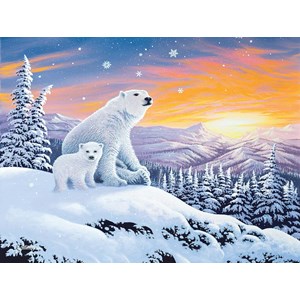 SunsOut (70266) - "The Snow Bears" - 300 piezas