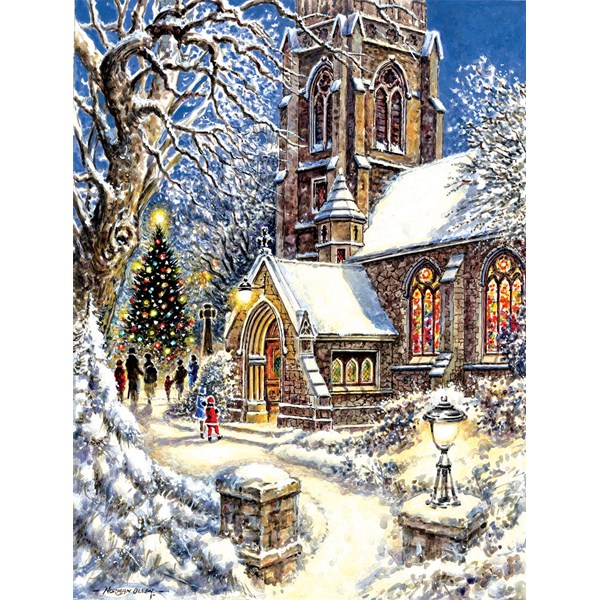 SunsOut (44121) - "Church in the Snow" - 300 piezas