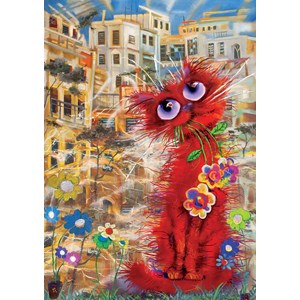 Art Puzzle (4582) - "Red Cat" - 500 piezas