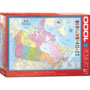 Eurographics (6000-0781) - "Map of Canada" - 1000 piezas