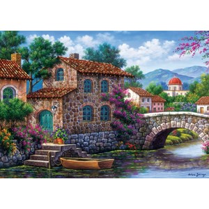 Art Puzzle (5070) - Arturo Zarraga: "Flowery Channel" - 500 piezas