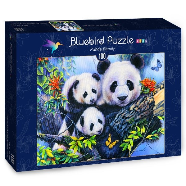 Bluebird Puzzle (70395) - Jenny Newland: "Panda Family" - 100 piezas