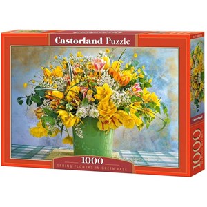 Castorland (C-104567) - "Spring Flowers in Green Vase" - 1000 piezas