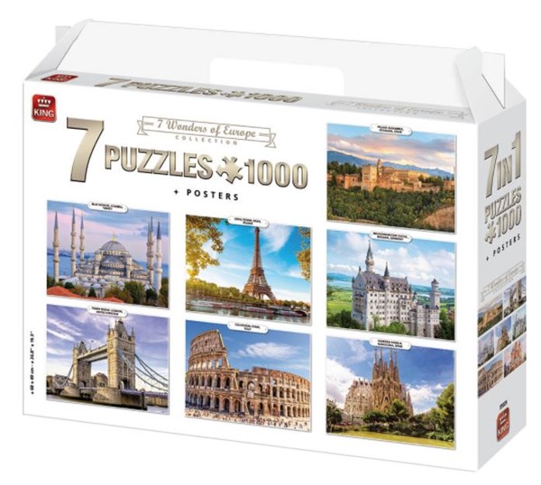 King International (55929) - "7 Wonders of Europe" - 1000 piezas