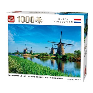 King International (55885) - "Windmills Kinderdijk Netherlands" - 1000 piezas