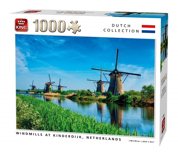 King International (55885) - "Windmills Kinderdijk Netherlands" - 1000 piezas