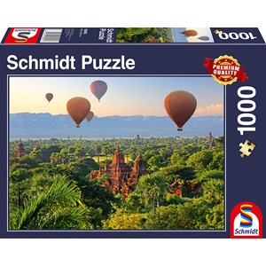 Schmidt Spiele (58956) - "Hot Air Balloons Mandalay Myanmar" - 1000 piezas