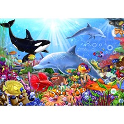 Bluebird Puzzle (70028) - Gerald Newton: "Bright Undersea World" - 1500 piezas