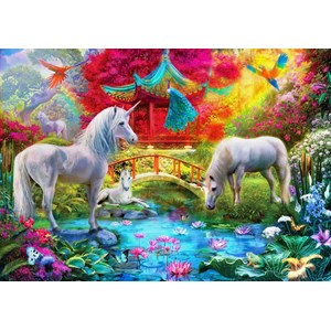 Bluebird Puzzle (70148) - Jan Patrik Krasny: "Oriental Unicorns" - 1000 piezas