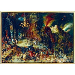 Bluebird Puzzle (60091) - Pieter Brueghel the Elder: "Allegory of Fire, 1608" - 1000 piezas