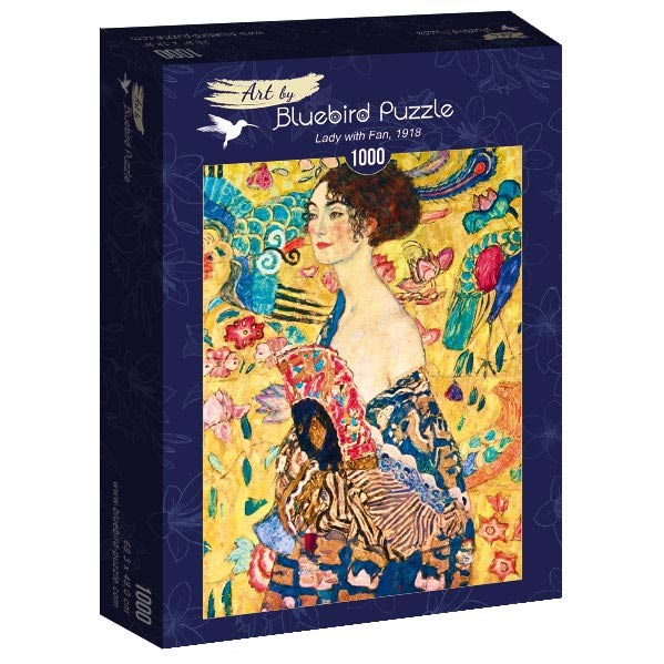 Bluebird Puzzle (60095) - Gustav Klimt: "Lady with Fan, 1918" - 1000 piezas