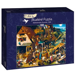 Bluebird Puzzle (60028) - Pieter Brueghel the Elder: "Netherlandish Proverbs, 1559" - 1000 piezas