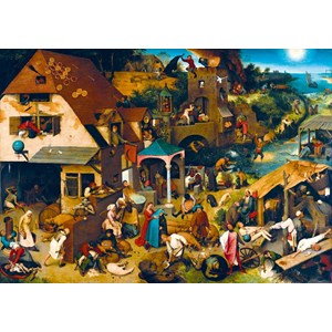 Bluebird Puzzle (60028) - Pieter Brueghel the Elder: "Netherlandish Proverbs, 1559" - 1000 piezas