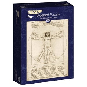 Bluebird Puzzle (60009) - Leonardo Da Vinci: "The Vitruvian Man, 1490" - 1000 piezas
