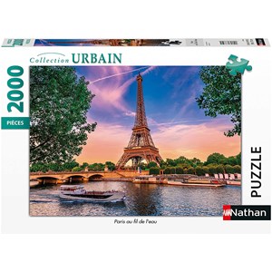 Nathan (87884) - "Paris, Fil de l'eau" - 2000 piezas