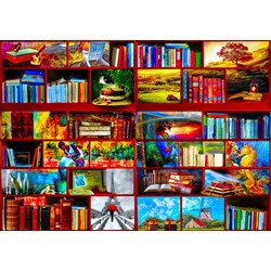 Bluebird Puzzle (70212) - Celebrate Life Gallery: "The Library The Travel Section" - 1000 piezas