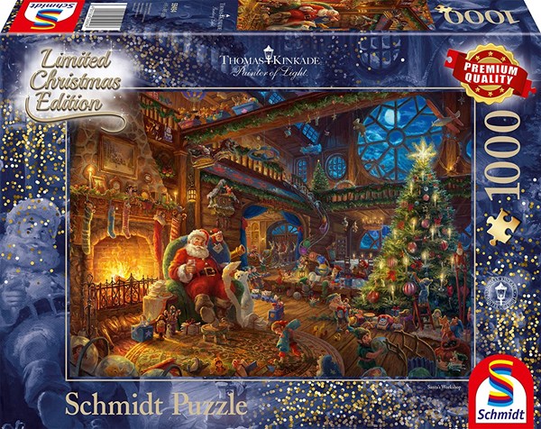 Schmidt Spiele (59494) - Thomas Kinkade: "Santa Claus and His Secret Helper" - 1000 piezas