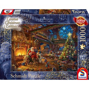 Schmidt Spiele (59494) - Thomas Kinkade: "Santa Claus and His Secret Helper" - 1000 piezas