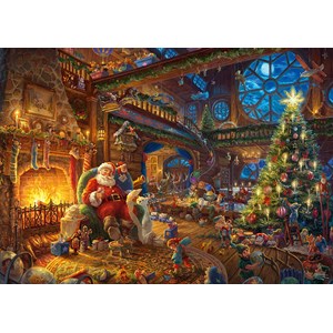 Schmidt Spiele (59494) - Thomas Kinkade: "Santa Claus and His Secret Helper" - 1000 piezas