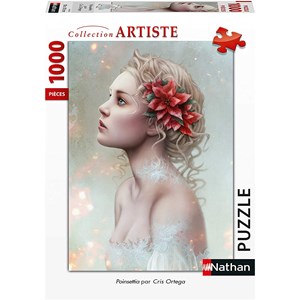 Nathan (87628) - Cris Ortega: "Poinsettia" - 1000 piezas