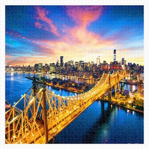 Pintoo (h1786) - "Manhattan with Queensboro Bridge, New York" - 1600 piezas