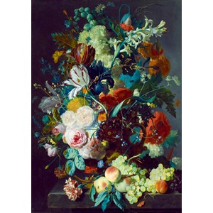 Bluebird Puzzle (60072) - Jan van Huysum: "Still Life with Flowers and Fruit, 1715" - 1000 piezas