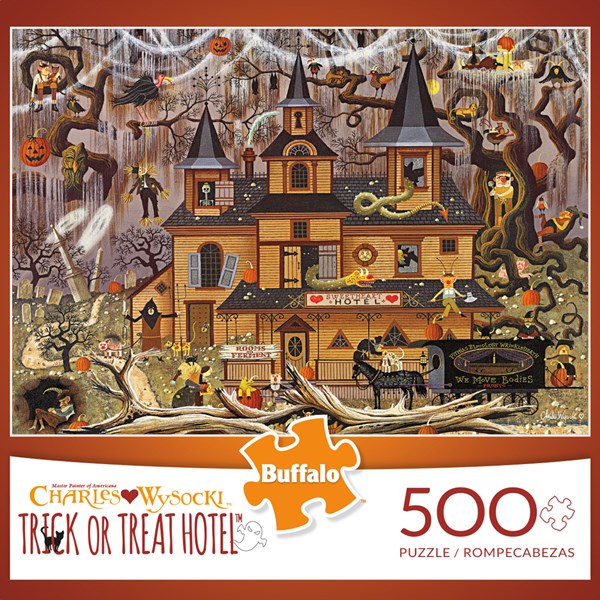 Buffalo Games (3872) - Charles Wysocki: "Trick or Treat Hotel" - 500 piezas