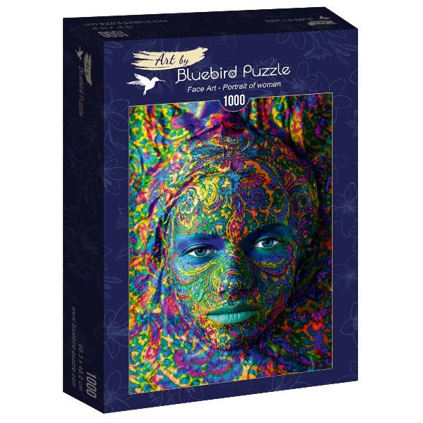 Bluebird Puzzle (60010) - "Face Art, Portrait of woman" - 1000 piezas